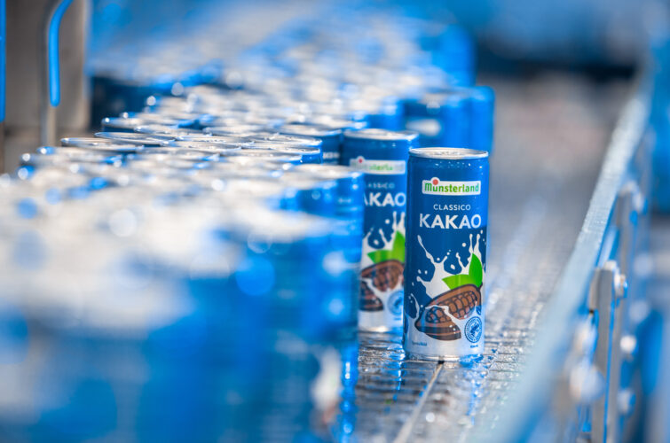 Kakaomilchdosen in Produktion
